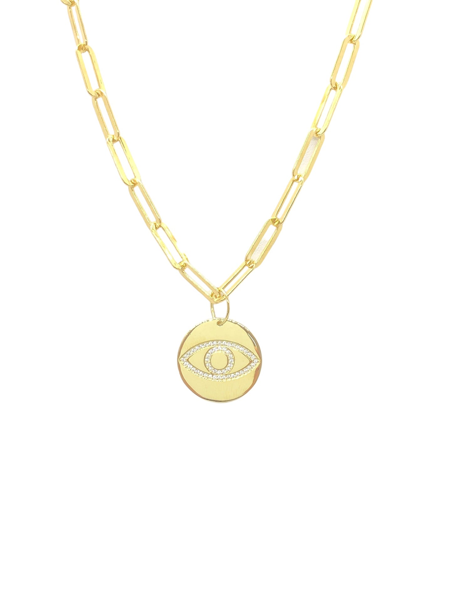 15” Vermeil Evil Eye Charm