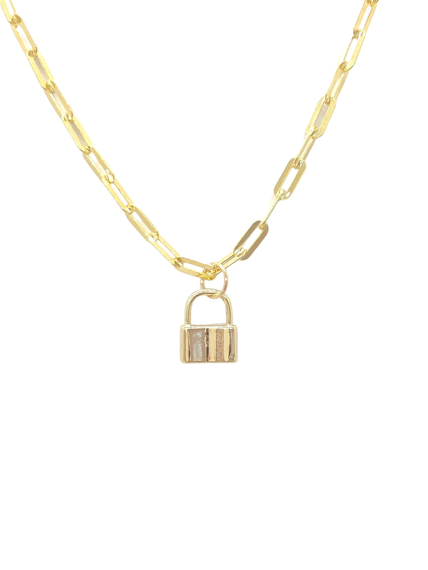 16” Vermeil Padlock Charm