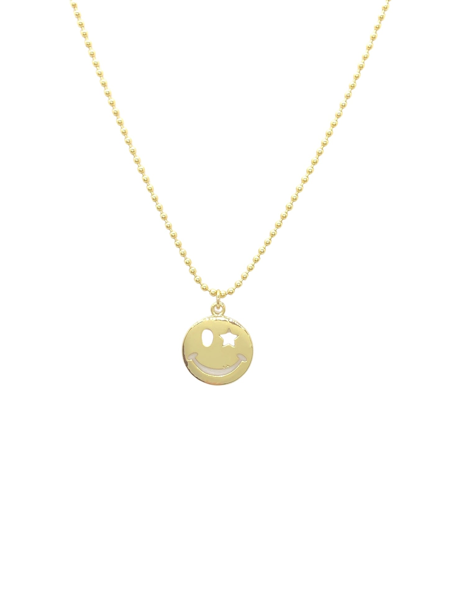 18” Ball Chain Happy Face