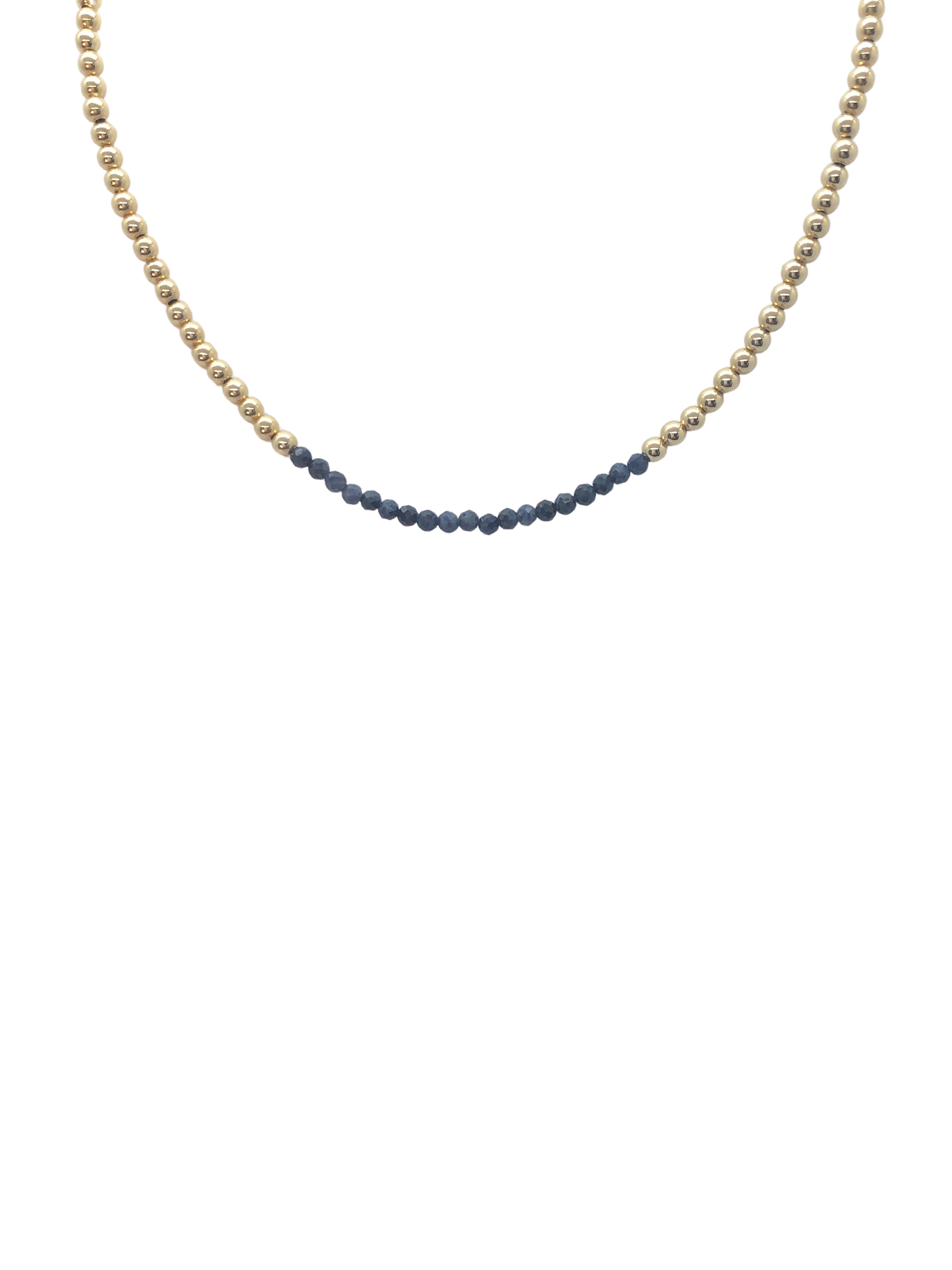 15” Gold Filled Bead with Sapphire Beads