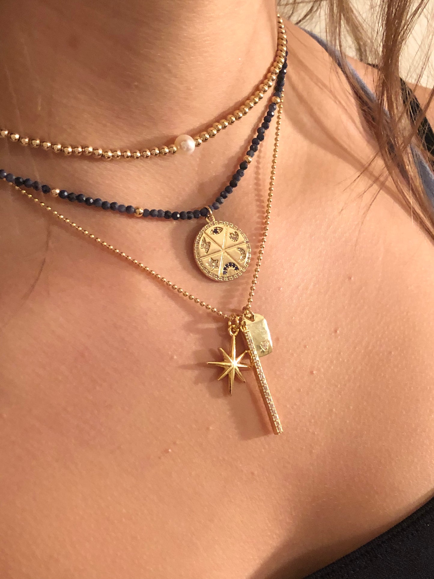 15” Gold Filled Bead with Pearl