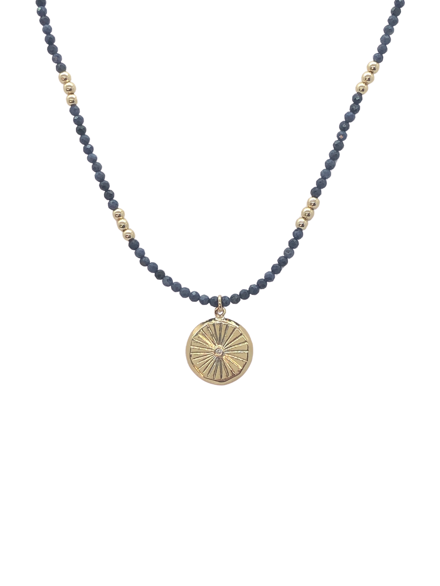 16” Sapphire Bead with Star Disk